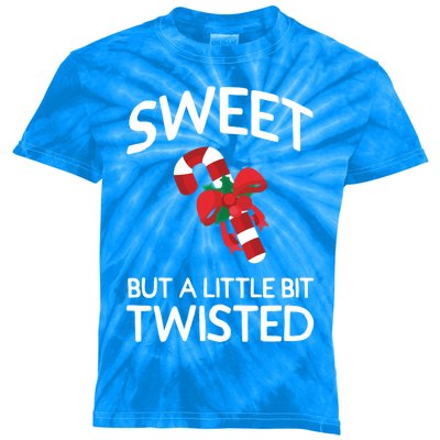 Funny Christmas Sweet But A Little Twisted Candy Cane Great Gift Kids Tie-Dye T-Shirt