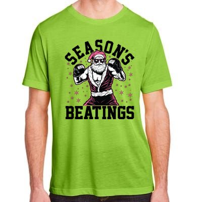 Funny Christmas Seasons Beatings Mma Boxing Santa Claus Adult ChromaSoft Performance T-Shirt