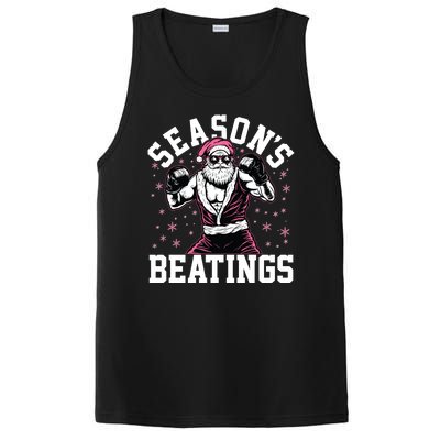 Funny Christmas Seasons Beatings Mma Boxing Santa Claus PosiCharge Competitor Tank