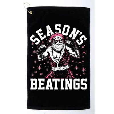 Funny Christmas Seasons Beatings Mma Boxing Santa Claus Golf Towel
