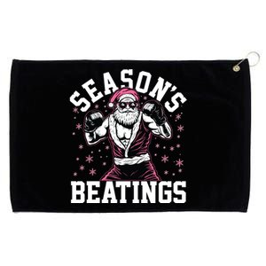 Funny Christmas Seasons Beatings Mma Boxing Santa Claus Grommeted Golf Towel