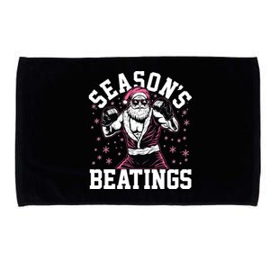 Funny Christmas Seasons Beatings Mma Boxing Santa Claus Microfiber Hand Towel