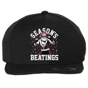 Funny Christmas Seasons Beatings Mma Boxing Santa Claus Wool Snapback Cap