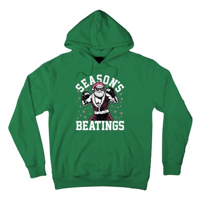 Funny Christmas Seasons Beatings Mma Boxing Santa Claus Hoodie