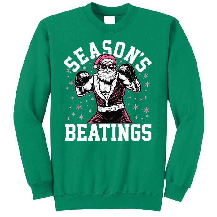 Funny Christmas Seasons Beatings Mma Boxing Santa Claus Sweatshirt