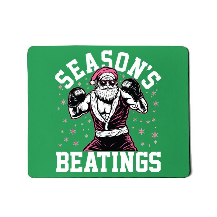 Funny Christmas Seasons Beatings Mma Boxing Santa Claus Mousepad