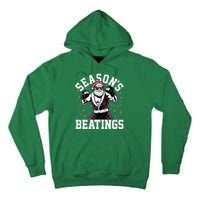 Funny Christmas Seasons Beatings Mma Boxing Santa Claus Tall Hoodie