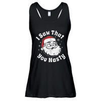 Funny Christmas Santa I Saw That You Nasty Adult Party Gift Ladies Essential Flowy Tank