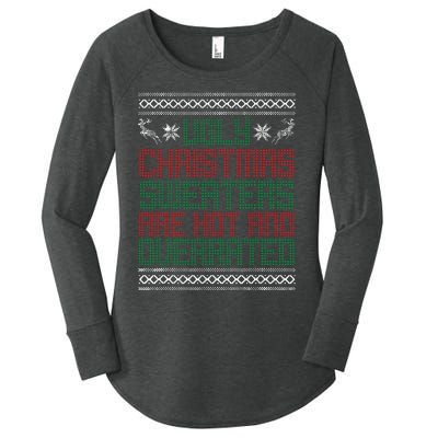 Funny Christmas Shirts For Ugly Sweater Party Women's Perfect Tri Tunic Long Sleeve Shirt