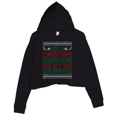 Funny Christmas Shirts For Ugly Sweater Party Crop Fleece Hoodie