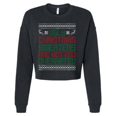 Funny Christmas Shirts For Ugly Sweater Party Cropped Pullover Crew