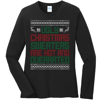 Funny Christmas Shirts For Ugly Sweater Party Ladies Long Sleeve Shirt