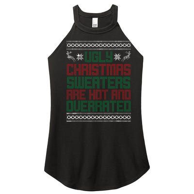 Funny Christmas Shirts For Ugly Sweater Party Women’s Perfect Tri Rocker Tank