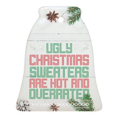 Funny Christmas Shirts For Ugly Sweater Party Ceramic Bell Ornament