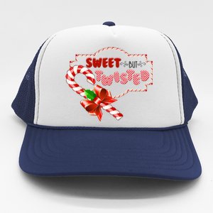 Funny Christmas Sweet But Twisted Candy Cane Xmas Costume Great Gift Trucker Hat