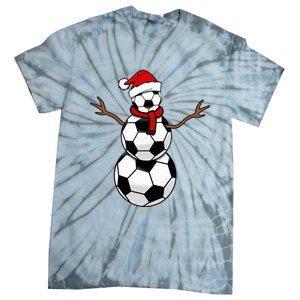 Funny Christmas Soccer Balls Santa Snowman Tie-Dye T-Shirt