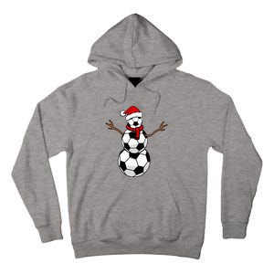 Funny Christmas Soccer Balls Santa Snowman Tall Hoodie