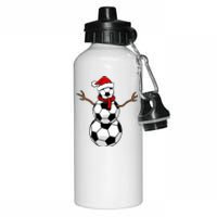 Funny Christmas Soccer Balls Santa Snowman Aluminum Water Bottle