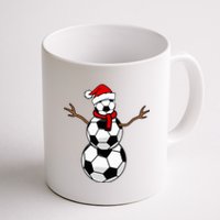 Funny Christmas Soccer Balls Santa Snowman Coffee Mug