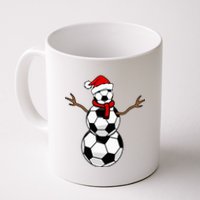 Funny Christmas Soccer Balls Santa Snowman Coffee Mug