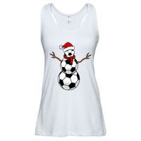 Funny Christmas Soccer Balls Santa Snowman Ladies Essential Flowy Tank