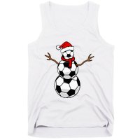 Funny Christmas Soccer Balls Santa Snowman Tank Top