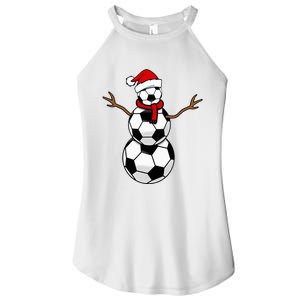 Funny Christmas Soccer Balls Santa Snowman Women's Perfect Tri Rocker Tank