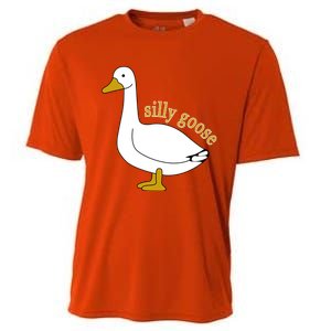 Funny Cute Silly Goose Trendy Clothing Cooling Performance Crew T-Shirt