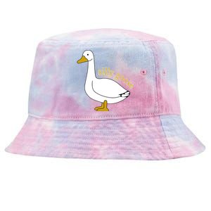 Funny Cute Silly Goose Trendy Clothing Tie-Dyed Bucket Hat