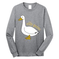 Funny Cute Silly Goose Trendy Clothing Long Sleeve Shirt