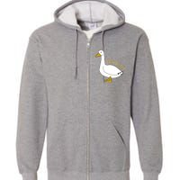 Funny Cute Silly Goose Trendy Clothing Full Zip Hoodie