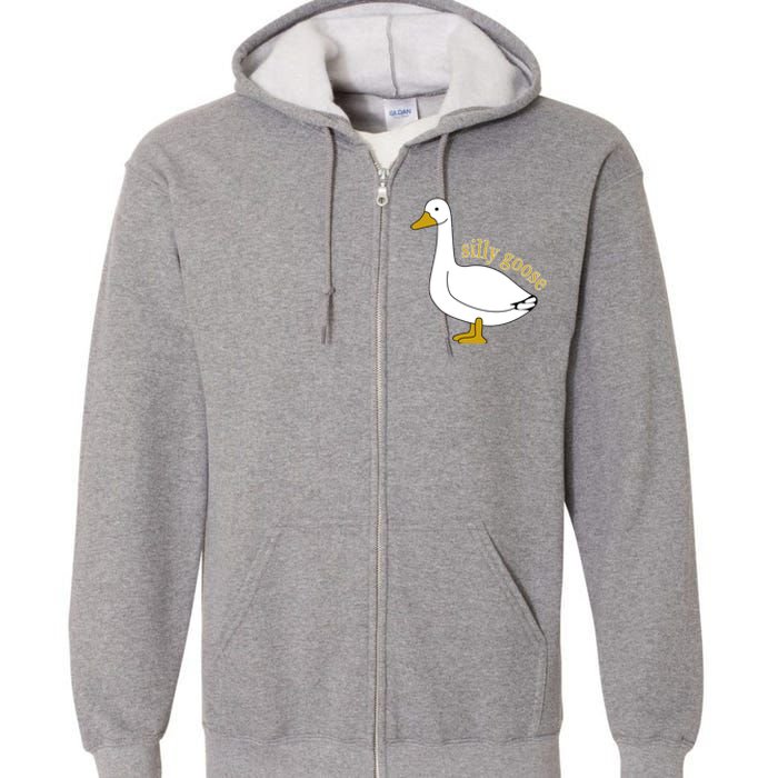 Funny Cute Silly Goose Trendy Clothing Full Zip Hoodie