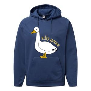 Funny Cute Silly Goose Trendy Clothing Performance Fleece Hoodie