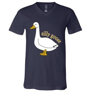 Funny Cute Silly Goose Trendy Clothing V-Neck T-Shirt