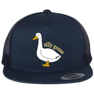 Funny Cute Silly Goose Trendy Clothing Flat Bill Trucker Hat