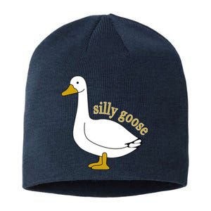 Funny Cute Silly Goose Trendy Clothing Sustainable Beanie