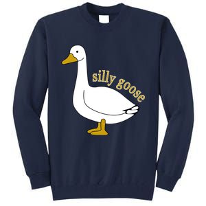 Funny Cute Silly Goose Trendy Clothing Tall Sweatshirt