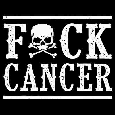 Fuck Cancer Skull and Crossbones Skeleton Breast Cancer T-Shirt