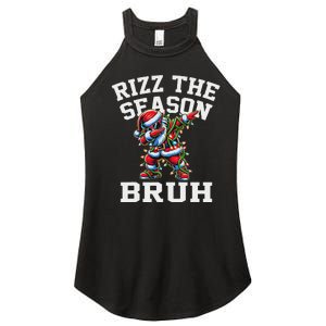 Funny Christmas Santa Xmas Rizz The Season Bruh Women's Perfect Tri Rocker Tank