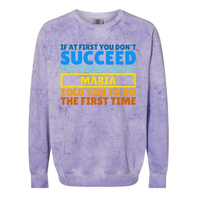 Funny Customized Saying For Maria Colorblast Crewneck Sweatshirt