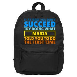 Funny Customized Saying For Maria 16 in Basic Backpack