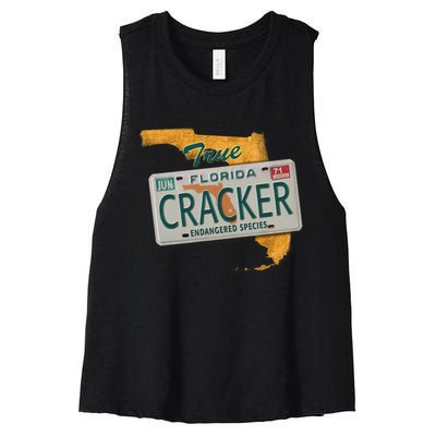 Florida Cracker Shirt Florida Strong Hurricane Ian Support Florida Women's Racerback Cropped Tank