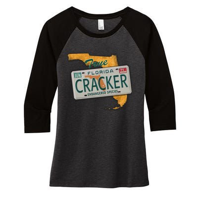 Florida Cracker Shirt Florida Strong Hurricane Ian Support Florida Women's Tri-Blend 3/4-Sleeve Raglan Shirt