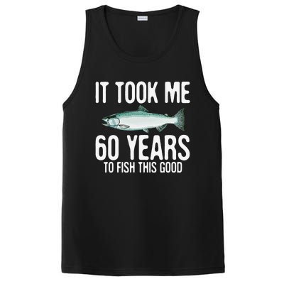 Funny Chinook Salmon Fishing 60th Birthday 60 Years To Fish PosiCharge Competitor Tank