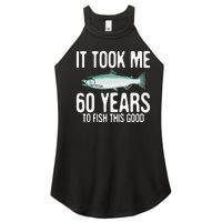 Funny Chinook Salmon Fishing 60th Birthday 60 Years To Fish Women's Perfect Tri Rocker Tank