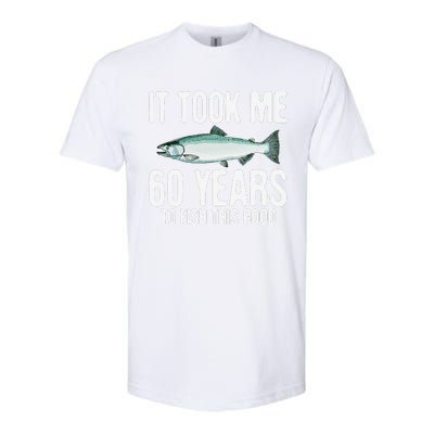 Funny Chinook Salmon Fishing 60th Birthday 60 Years To Fish Softstyle® CVC T-Shirt