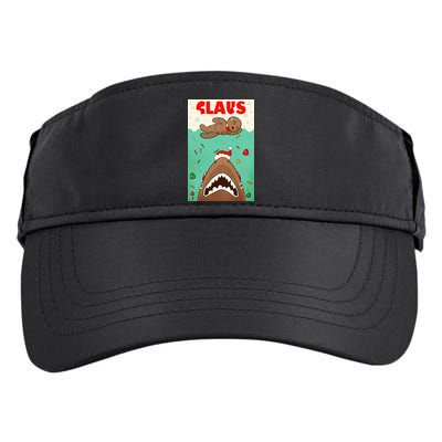 Funny Christmas Santa Claus Shark Attack Gingerbread Man Adult Drive Performance Visor