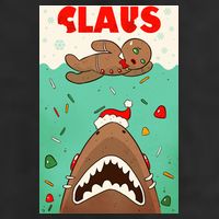 Funny Christmas Santa Claus Shark Attack Gingerbread Man Adult Drive Performance Visor
