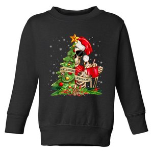 Funny Christmas Sorta Merry Sorta Scary Skeleton Xmas Tree Toddler Sweatshirt