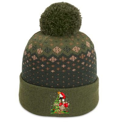 Funny Christmas Sorta Merry Sorta Scary Skeleton Xmas Tree The Baniff Cuffed Pom Beanie